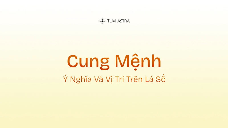 Cung Mệnh Là Gì? Giải Nghĩa Cung Mệnh Và Vai Trò Các Tinh Diệu
