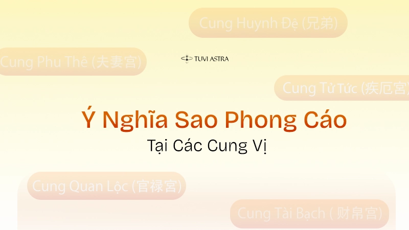 Ý nghĩa của sao Phong Cáo tại các cung vị
