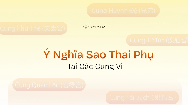 Ý nghĩa sao Thai Phụ tại 12 cung vị