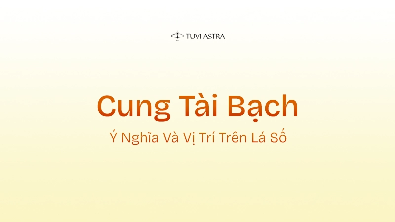 Cung Tài Bạch Là Gì? Giải Nghĩa Cung Tài Bạch Và Vai Trò Các Tinh Diệu